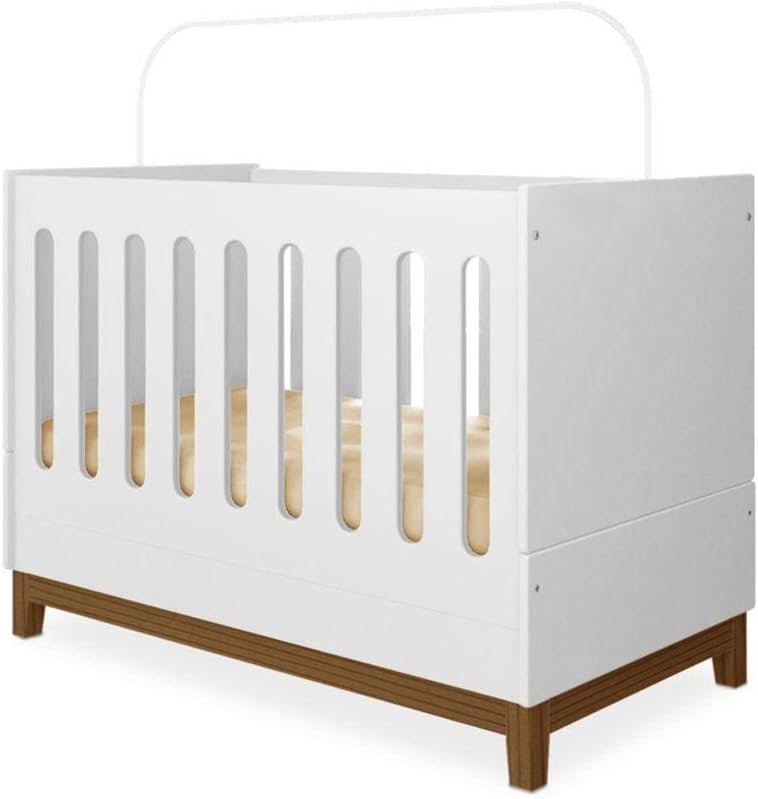 Berço americano Ambientare MDF escuro Grão de Gente