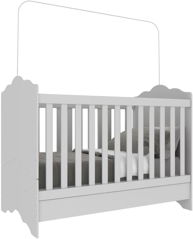 Berço americano Grade Soft Multimóveis branco 3 em 1