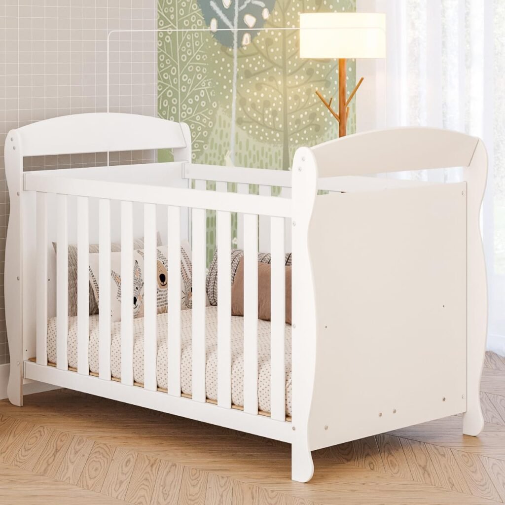Berço Americano Marquesa Multifuncional 3 em 1 Branco Brilho Móveis Peroba
