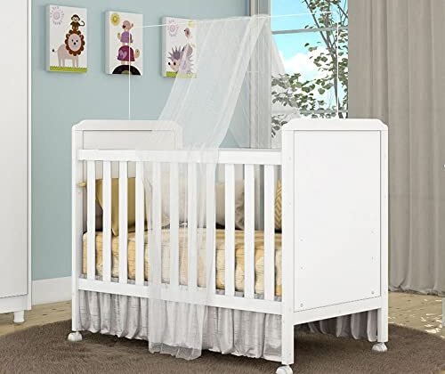 Berço Mini Cama 2 em 1 Cloe Branco Brilho – Móveis Peroba