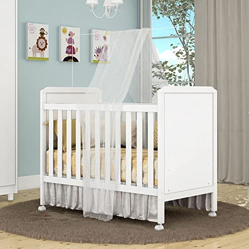 Berço Mini Cama 2 em 1 Cloe Branco Brilho – Móveis Peroba