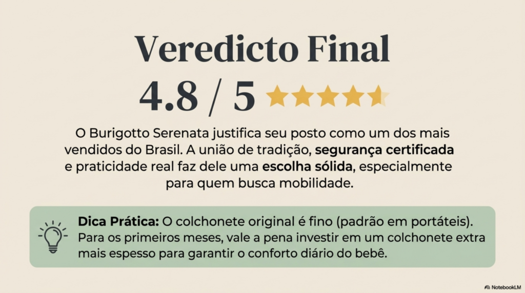 Veredicto Final Burigotto Serenata – 4,8 de 5