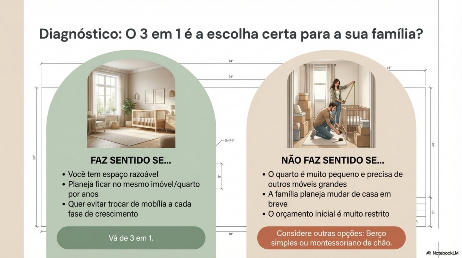 Diagnóstico: quando o berço 3 em 1 faz sentido e quando não faz