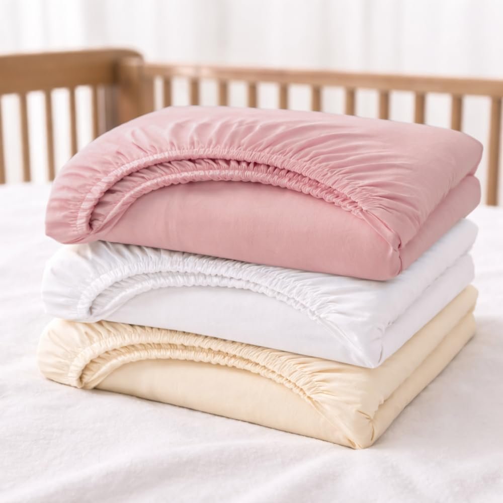Kit 3 Lençóis de Berço com Elástico Tecido Soft