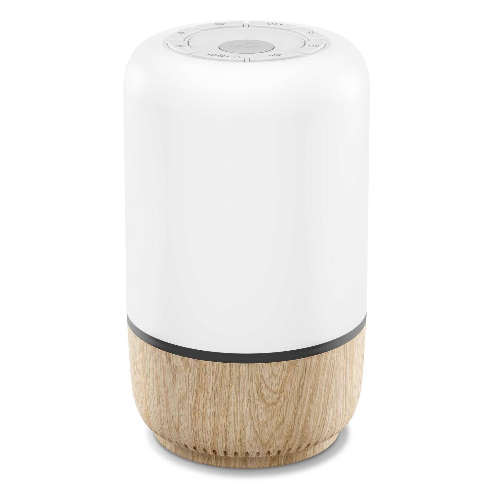 Aparelho de luz e som Maxi-Cosi Soothe branco, sozinho sobre fundo branco